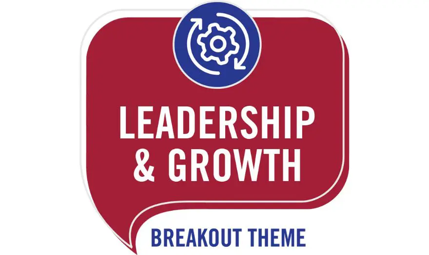 leadership and growth breakout theme graphic logo