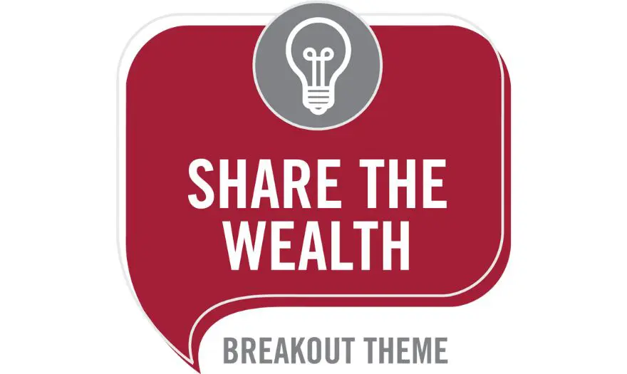 share the wealth breakout theme graphic logo